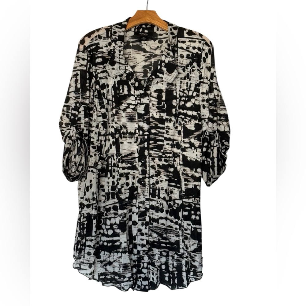 Style & Co Flare Button down top 2X